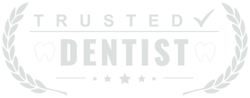 Official logo badge for Trusted Dentist partner at Brilla Dental Group in Santa Maria.